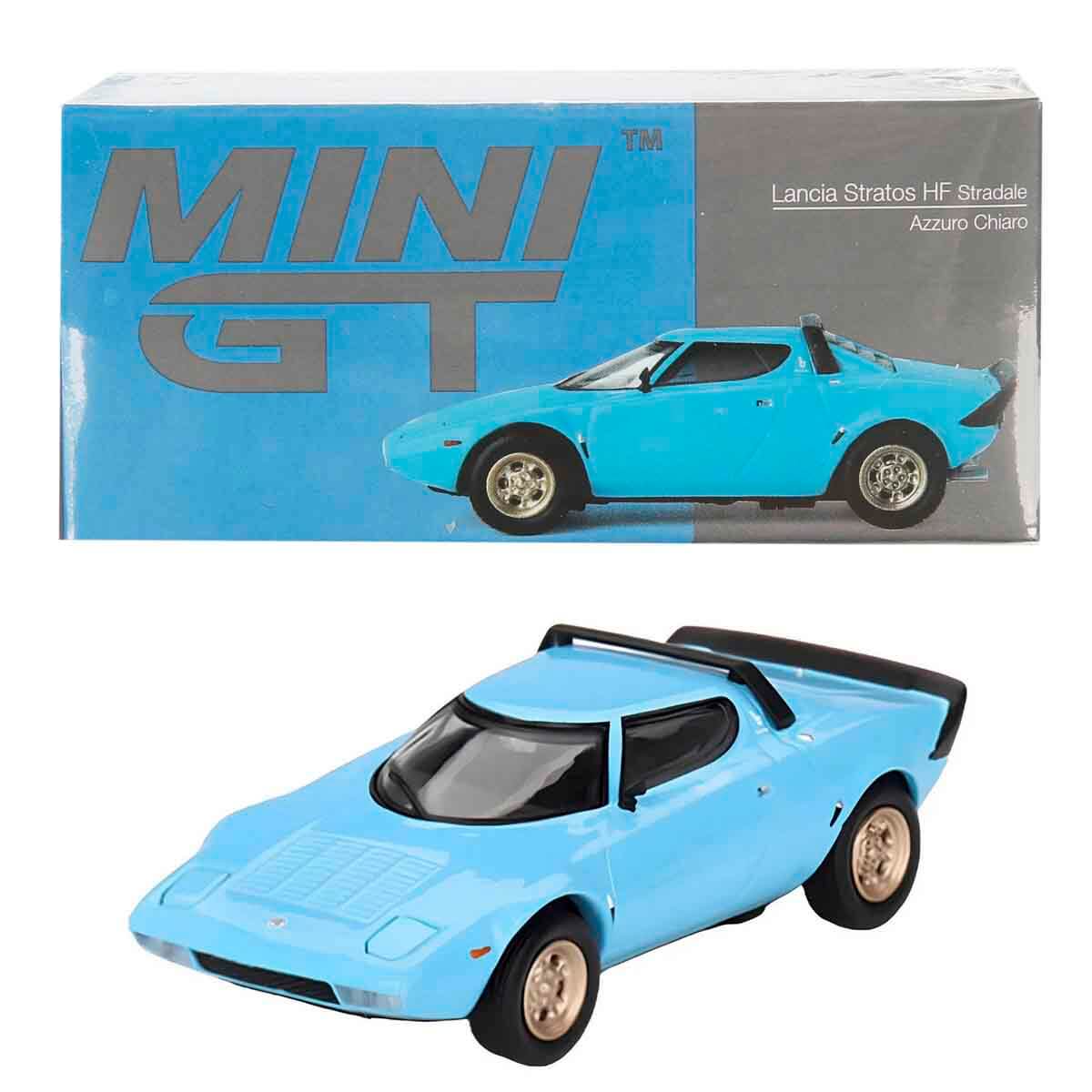 1:64 Mini Gt Lancia Stratos HF Stradale Azzuro Chiaro Diecast