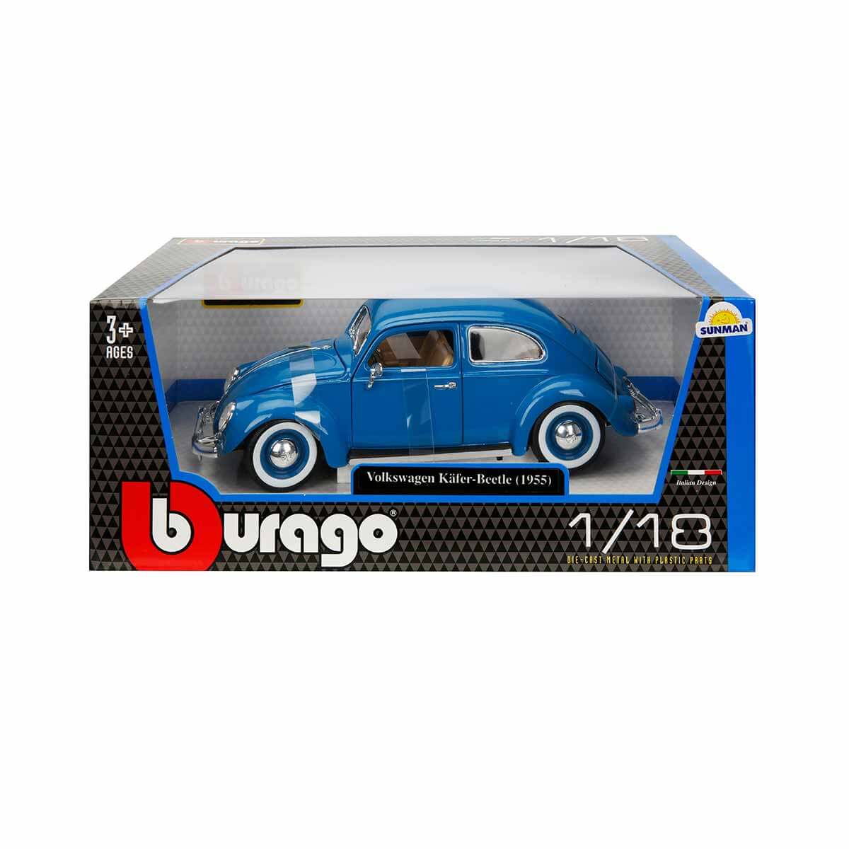1:18 Volkswagen Kafer Beetle 1955 Model Araba - Mavi | Toyzz Shop