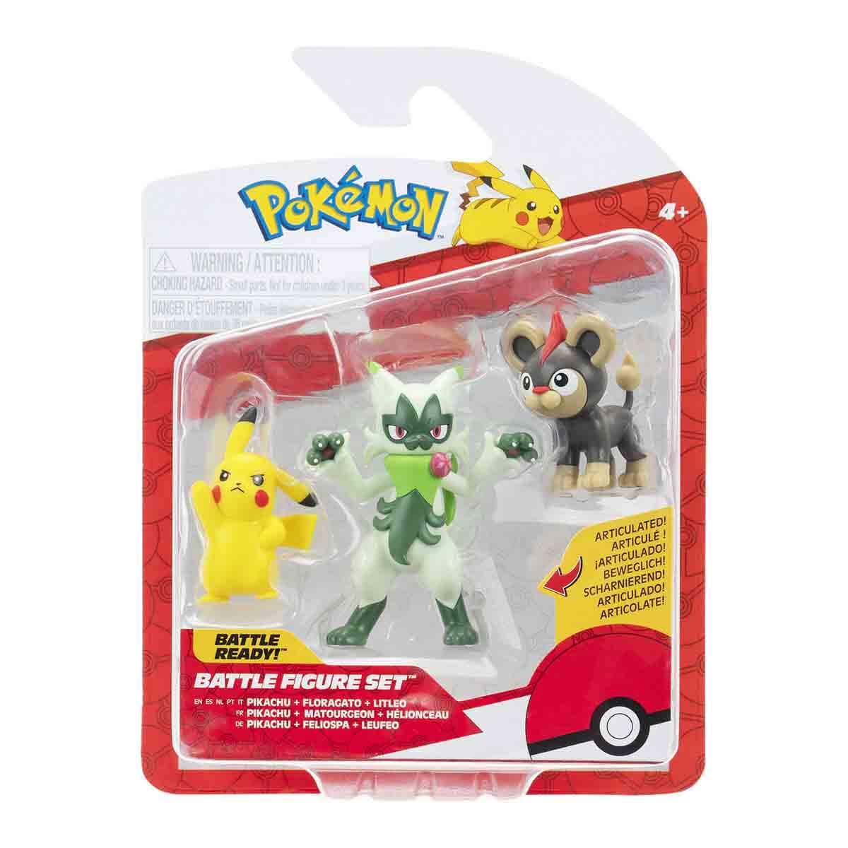 Pokemon Battle 3'lü Figür Seti POK/95155-D - Dedenne – Lycanroc