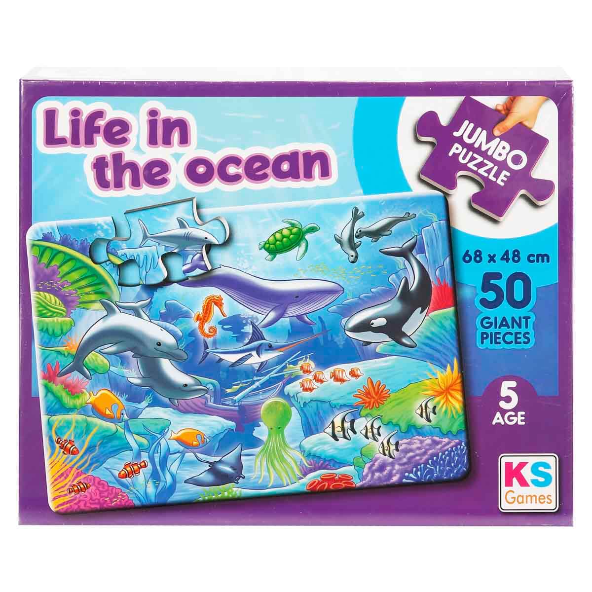 50 Parça Jumbo Puzzle: Life In The Ocean | Toyzz Shop