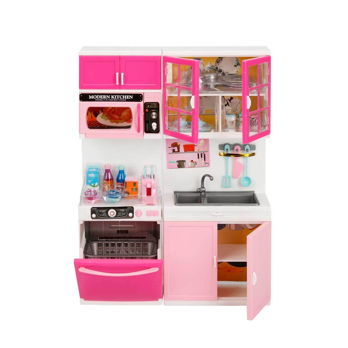 Little Chef Sesli ve Işıklı 2'li Mutfak Seti Pembe - Koyu Pembe